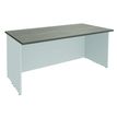 3253310161276-Banque d'accueil LUMINA - sans réhausse - L160 x H75 x P80 cm - Finition chêne gris/blanc--0