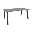 Bureau simple STEELY - L140 cm - Pieds carbone - plateau imitation Chêne gris