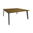 Bureau double STEELY - L120 cm - Double face Depart - Pieds carbone - plateau imitation noyer