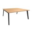 Bureau double STEELY - L120 cm - Double face Depart - Pieds carbone - plateau imitation Hêtre