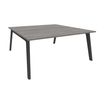 Bureau double STEELY - L120 cm - Double face Depart - Pieds carbone - plateau imitation Chêne gris