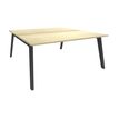 Bureau double STEELY - L120 cm - Double face Depart - Pieds carbone - plateau imitation Erable