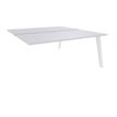 Bureau double STEELY - L120 cm - Double face Suivant - Pieds blanc - plateau Blanc Perle