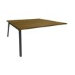 Bureau double STEELY - L120 cm - Double face Suivant - Pieds carbone - plateau imitation noyer