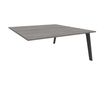 Bureau double STEELY - L180 cm - Double face Suivant - Pieds carbone - plateau imitation Chêne gris