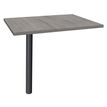 Extension IDRA/DUAL sur pied tube - 80 x 60 cm - Pied anthracite - plateau imitation Chêne gris