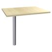 3253310148130-Extension IDRA/DUAL sur pied tube - 80 x 60 cm - Pied alu - plateau imitation Erable--0