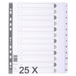 3130632001124-Exacompta - Pack de 25 intercalaires 12 positions numériques - A4 Maxi - blanc - touches plastifiées--0