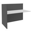 Banque d'accueil Module de départ haut OLA - L122,5 x H112 x P82,5 cm - structure carbone, plateau blanc perle