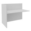 3253310222007-Banque d'accueil Module de départ haut OLA - L122,5 x H112 x P82,5 cm - structure blanc perle, plateau--0