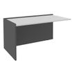 Banque d'accueil Module de départ bas OLA - L122,5 x H75,5 x P82,5 cm - structure carbone, plateau blanc perle