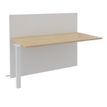 Banque d'accueil Module suivant haut OLA - L160 x H112 x P82,5 cm - structure blanc perle, plateau chêne clair