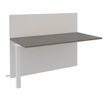 3253310327955-Banque d'accueil Module suivant haut OLA - L160 x H112 x P82,5 cm - structure blanc perle, plateau chê--0