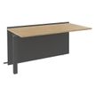 Banque d'accueil Module suivant bas OLA - L140 x H75,5 x P82,5 cm - structure carbone, plateau chêne clair