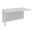 Banque d'accueil Module suivant bas OLA - L120 x H75,5 x P82,5 cm - structure blanc perle, plateau blanc perle