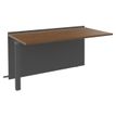 Banque d'accueil Module suivant bas OLA - L120 x H75,5 x P82,5 cm - structure carbone, plateau noyer