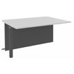 Banque d'accueil Module intermédiaire PMR OLA - L100 x H72,5 x P115 cm - structure carbone, plateau blanc perle