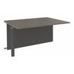 Banque d'accueil Module intermédiaire PMR OLA - L100 x H72,5 x P115 cm - structure carbone, plateau chêne gris