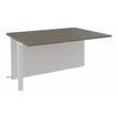 Banque d'accueil Module intermédiaire PMR OLA - L100 x H72,5 x P115 cm - structure blanc perle, plateau chêne gris