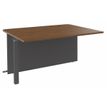 Banque d'accueil Module intermédiaire PMR OLA - L100 x H72,5 x P115 cm - structure carbone, plateau noyer