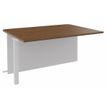Banque d'accueil Module intermédiaire PMR OLA - L100 x H72,5 x P115 cm - structure blanc perle, plateau noyer