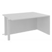 Banque d'accueil Module d'extrémité PMR OLA - L100 x H72,5 x P115 cm - structure blanc perle, plateau blanc perle