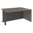 Banque d'accueil Module d'extrémité PMR OLA - L100 x H72,5 x P115 cm - structure carbone, plateau chêne gris