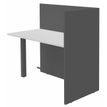 Banque d'accueil Retour direct haut OLA - L82,5 x H112 x P62,5 cm - structure carbone, plateau blanc perle