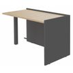 Banque d'accueil Retour direct bas OLA - L82,5 x H75,5 x P62,5 cm - structure carbone, plateau chêne clair