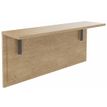 Tablette pour banque d'accueil OLA - réglable en hauteur - L120 x P30 cm - equerre carbone (A positionner sur module haut ou retour direct haut) - chêne clair