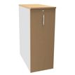 3253310170896-Caisson TOWER - L44 x H114 x P80 cm - 3 tablettes + 1 support DS réglable - structure blanc perle - dessus et façade--0