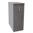 Caisson TOWER - L44 x H114 x P80 cm - 3 tablettes + 1 support DS réglable - structure alu - dessus et façade imitation chêne gris