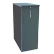 Caisson TOWER - L44 x H114 x P80 cm - 3 tablettes + 1 support DS réglable - structure anthracite - dessus et façade bleu argile