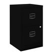 Classeur métallique monobloc - 2 tiroirs - H67 x L41 x P40 cm - noir