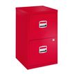 Classeur métallique monobloc - 2 tiroirs - H67 x L41 x P40 cm - rouge