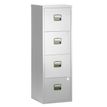 Classeur métallique monobloc - 4 tiroirs - H130 x L41 x P40 cm - gris clair