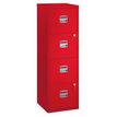 Classeur métallique monobloc - 4 tiroirs - H130 x L41 x P40 cm - rouge
