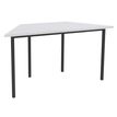 Table de réunion Trapèze - 120 x 60 cm - Pieds carrés anthracite - Blanc perle