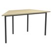 Table de réunion Trapèze - 120 x 60 cm - Pieds carrés anthracite - imitation Erable