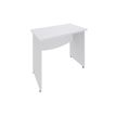 3253310174764-Bureau droit DUAL - L80 - Pieds blanc - plateau blanc--0
