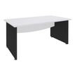 Bureau droit DUAL - L120 - Pieds Anthracite - plateau blanc