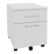 Caisson mobile IDRA/DUAL - L43 x H56 x P60 cm - 2 Tiroirs dont 1 dossier suspendu - blanc perle