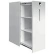 3700339879861-Caisson TOWER METALLIQUE - L42x H124 x P60 cm - 2 tablettes + 1 support DS - blanc--0