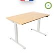 3760350281074-Bureau électrique UGO - L120x70cm - pieds blancs - plateau imitation chêne Stone--2