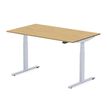 Bureau électrique UGO - L120x70cm - pieds gris - plateau imitation chêne Stone