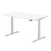 Bureau électrique UGO - L120x70cm - pieds gris - plateau blanc laqué