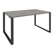 0404000122968-Bureau droit LOFTER - L160 cm - Plateau imitation chêne gris - pied Carbone--0