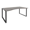 0404000123941-Bureau vague symétrique LOFTER - L180 cm - Plateau imitation chêne gris - pied Carbone--0