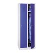 3700339889075-Vestiaire industrie propre monobloc 2 colonnes - H180 x L60 x P50 cm - gris/bleu--0