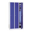 Vestiaire industrie propre monobloc 3 colonnes - H180 x L90 x P50 cm - gris/bleu